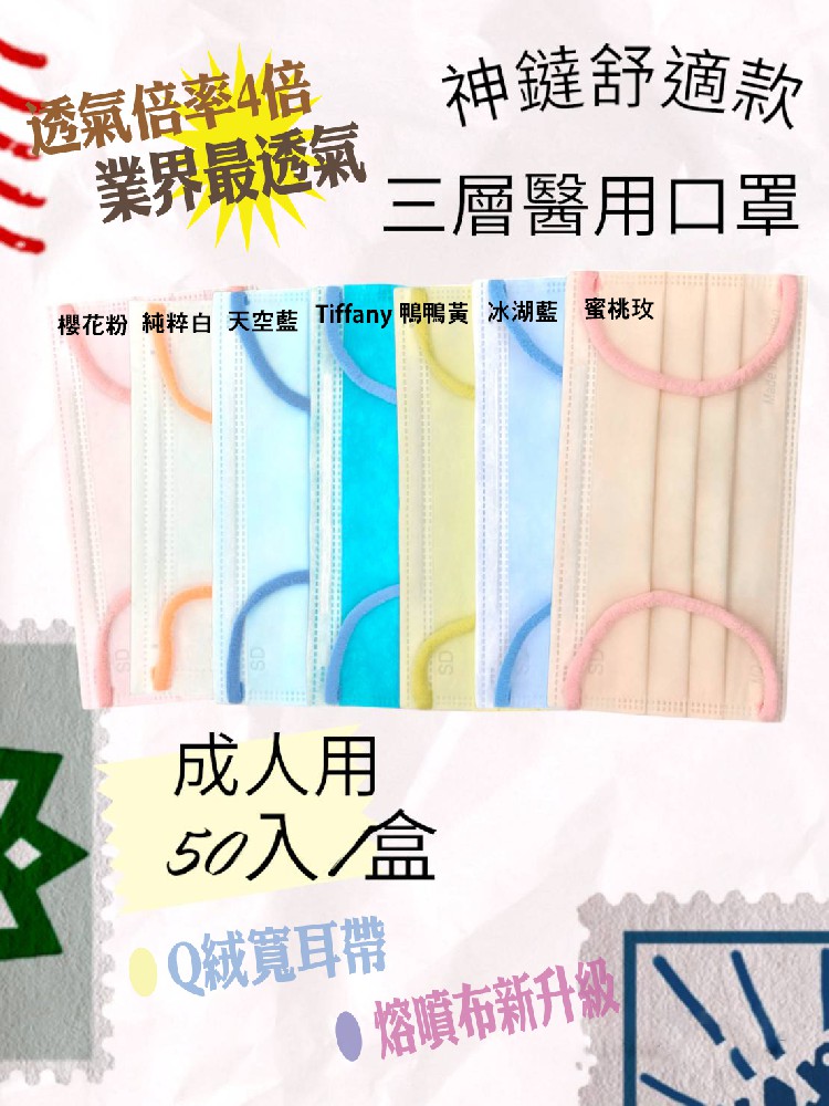 SD舒適款成人醫用口罩 - 全系列